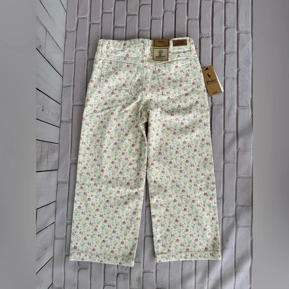 Polo Ralph Lauren Girls Floral Print Wide-Leg Jeans Multi Size 6X NWT - Picture 8 of 9